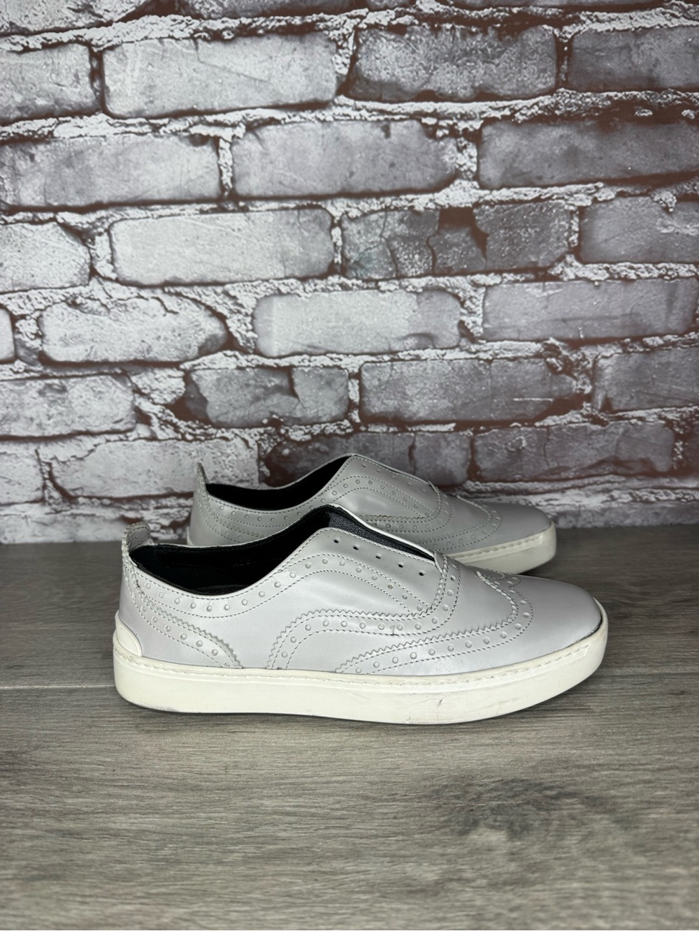 Rag & Bone 'Meli' Light Gray Brogue Oxfords Shoes Sneakers Women Sz 35EU/5M US